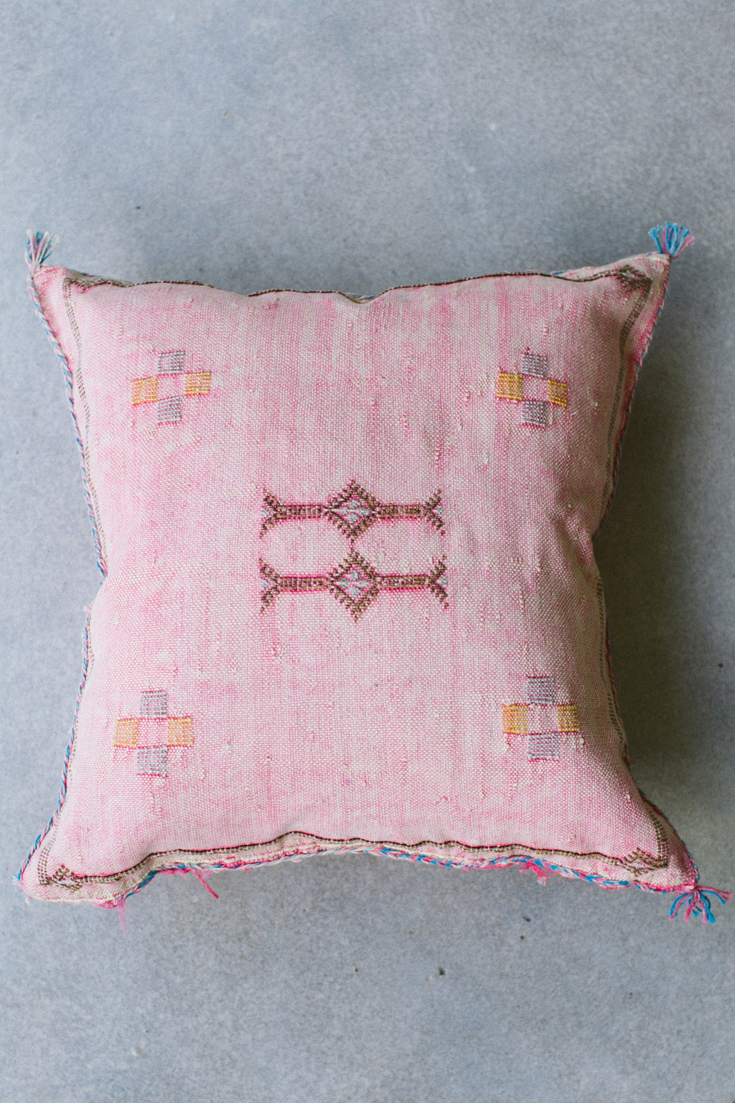 Cactus Silk Pillow - Pink #2