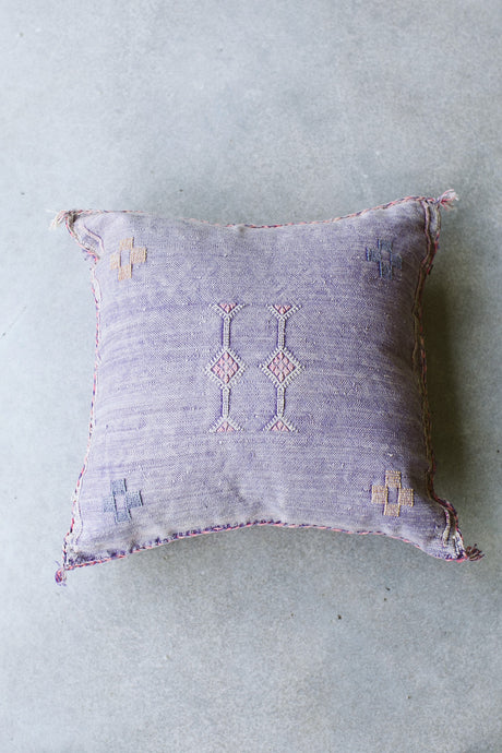 Cactus Silk Pillow - Faded Purple