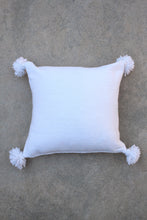 Pom Pom Pillow Cover - Solid White Cotton