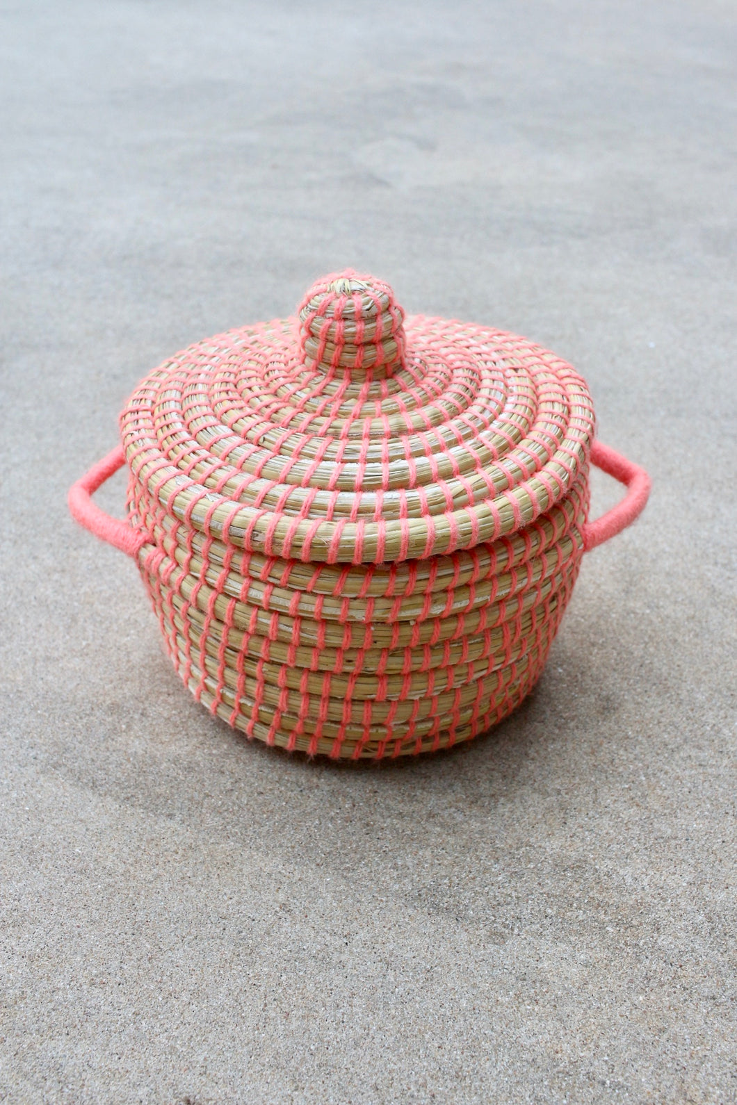 Lidded Pink Basket